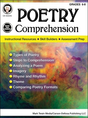 cover image of Poetry Comprehension, Grades 6--8
